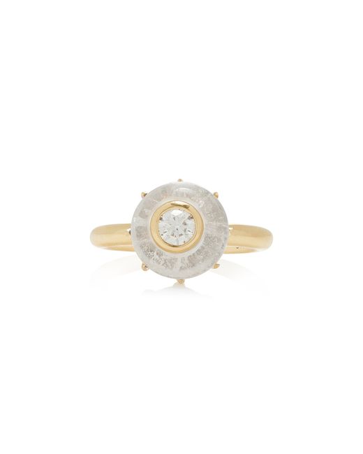 Sauer Frames 18K Yellow Gold Crystal Ring Gifts For Her