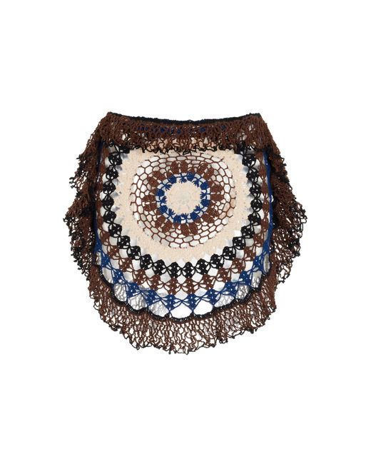 Diotima Exclusive Scallop Crocheted Cotton Mini Skirt