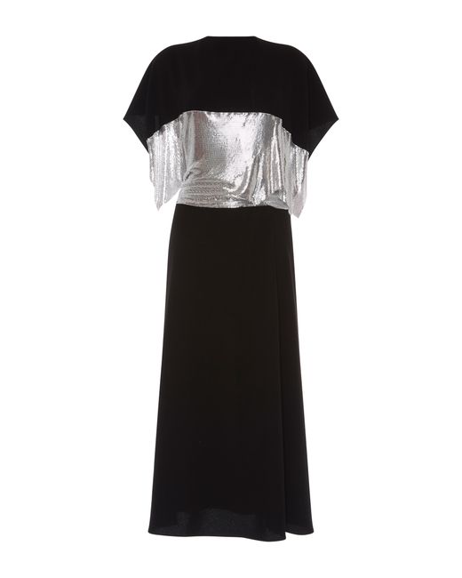 J.W.Anderson Crepe Gown With Chainmail Waist Panel