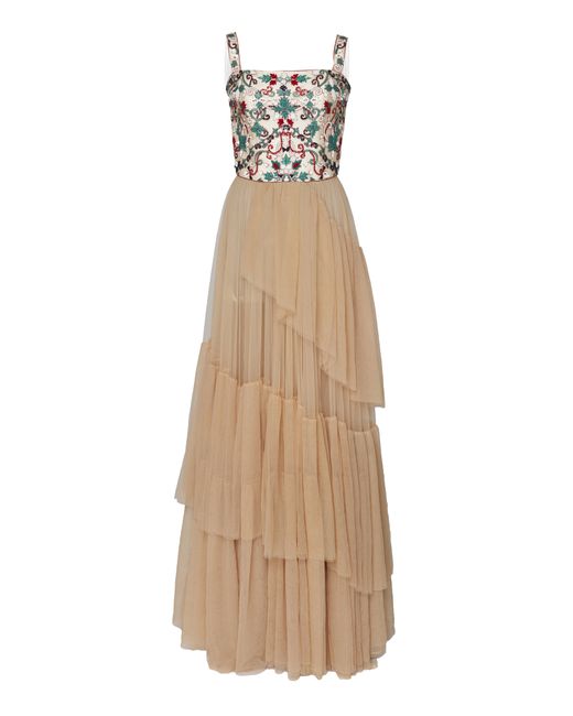 Sandra Mansour Chant Festif Embroidered Tulle Gown