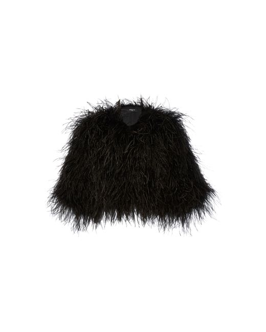 Paule Ka Cropped Ostrich Feather Jacket