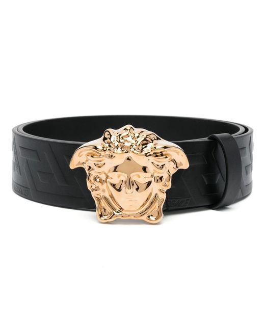 Versace Medusa logo calf-leather belt