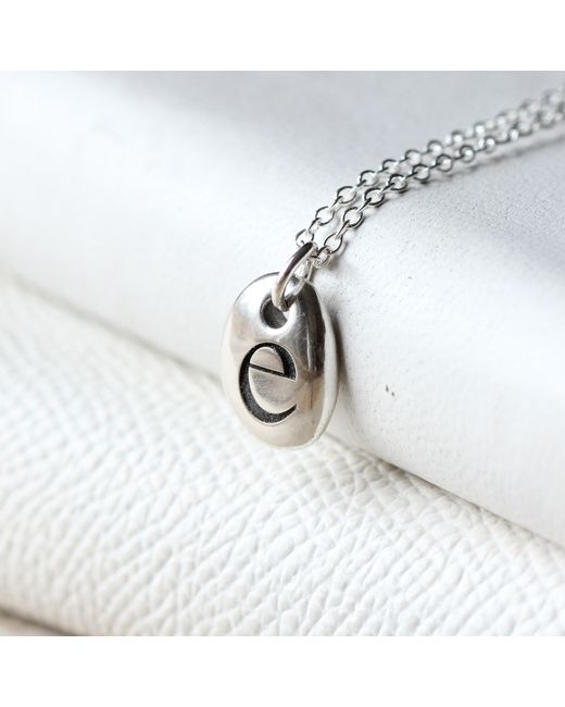 Morgan & French Personalised Letter Pebble Necklace