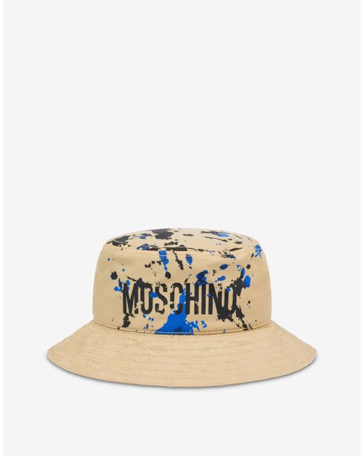 Moschino Painted Effect Nylon Bucket Hat