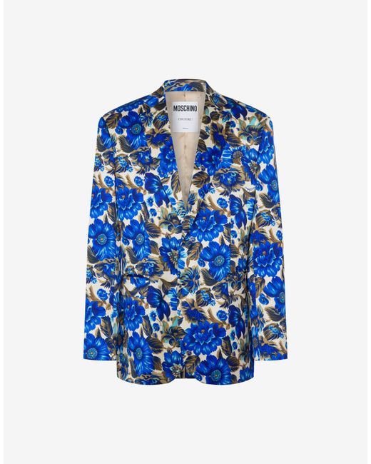 Moschino Allover Flowers Cotton And Viscose Jacket