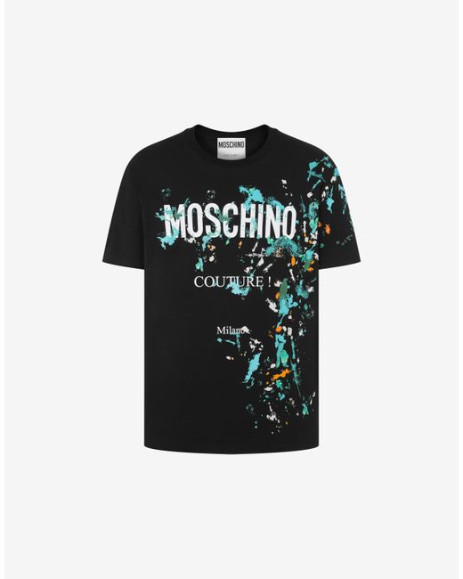 Moschino Painted Effect Organic Jersey T-shirt