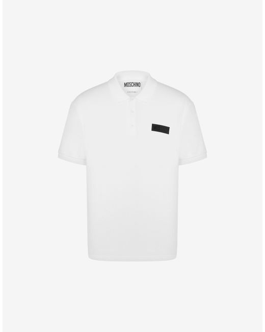 Moschino Rubber Logo Piqué Polo Shirt