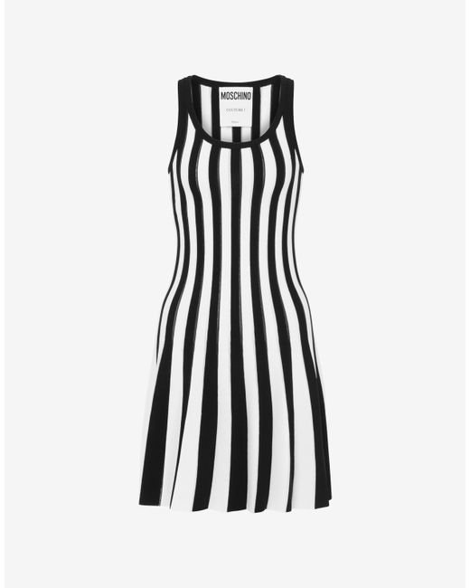 Moschino Archive Stripes Stretch Viscose Dress