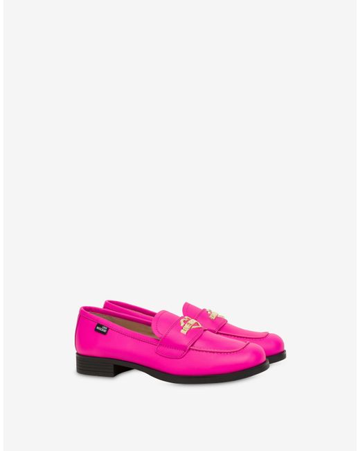 Love Moschino Lovely College Calfskin Loafers