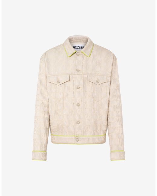 Moschino Allover Logo Cotton And Viscose Jacket