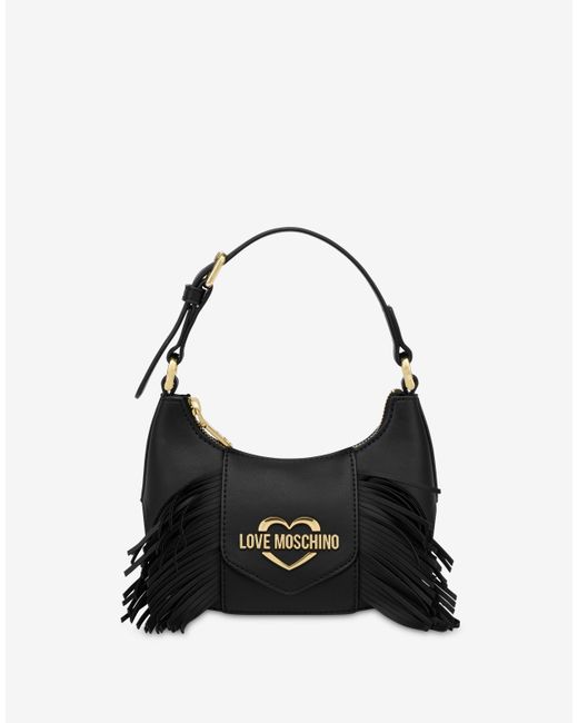 Love Moschino Fringes Small Hobo Bag