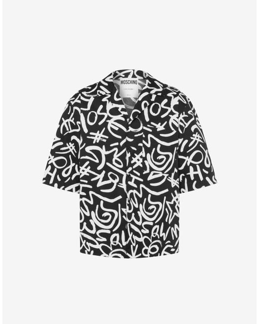 Moschino Scribble Print Poplin Shirt