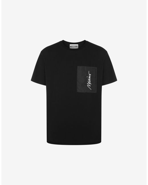 Moschino Logo Embroidery Stretch Jersey T-shirt