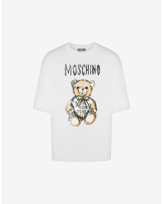 Moschino Drawn Teddy Bear Organic Jersey T-shirt