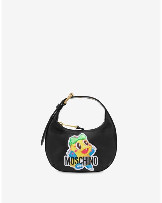 Moschino Bubble Booble Calfskin Mini Hobo Bag