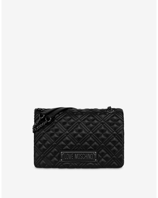 Love Moschino Lettering Logo Quilted Shoulder Bag