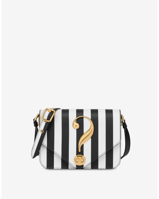 Moschino House Symbols Striped Shoulder Bag