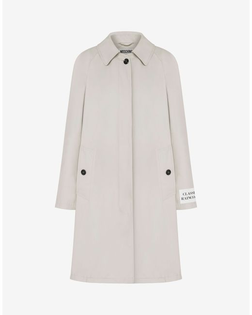 Moschino Waxed-effect Canvas Trench Coat