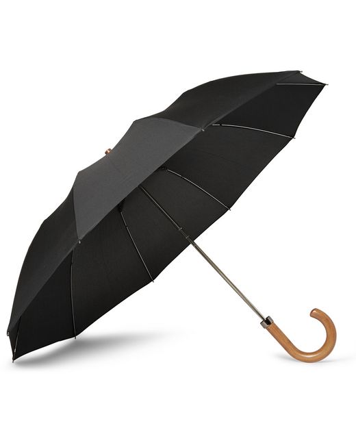 London Undercover Maple-Handle Collapsible Umbrella Black