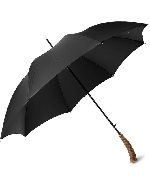 Alexander McQueen Horn-Handle Umbrella Black