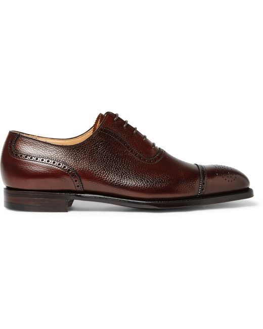 George Cleverley Adam Scotch-Grain Leather Oxford Brogues Brown
