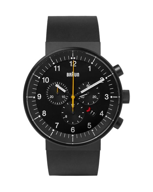 Braun BN0095 Rubber and Stainless Steel Watch Black