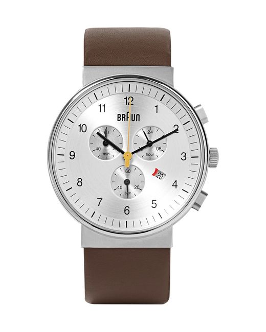 Braun BN0035 Stainless Steel and Leather Watch Brown