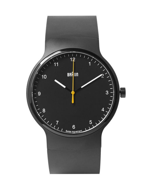Braun BN0221 Rubber and Stainless Steel Watch Black