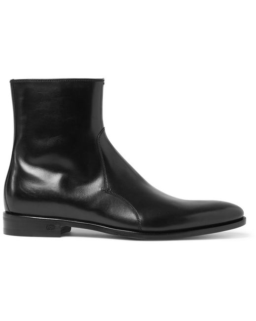 Gucci Leather Chelsea Boots Black