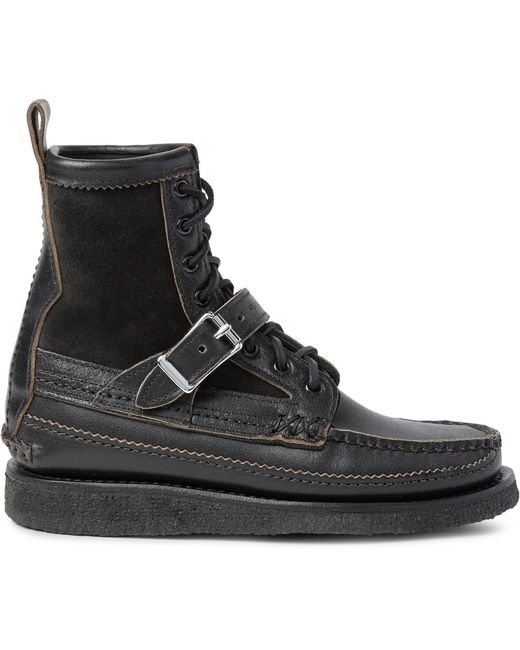 Yuketen Maine Guide DB Suede-Panelled Leather Boots Black