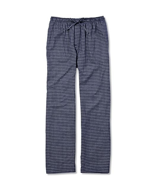 Derek Rose Checked Cotton-Flannel Pyjama Trousers Blue