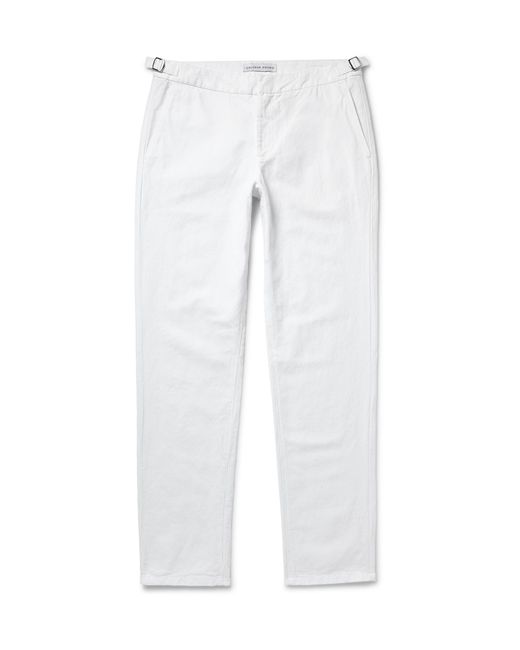 Orlebar Brown Bedlington Cotton and Linen-Blend Trousers White
