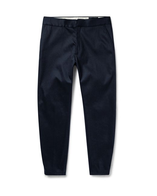 Alexander McQueen Tapered Zipped-Cuff Tech-Drill Trousers Blue