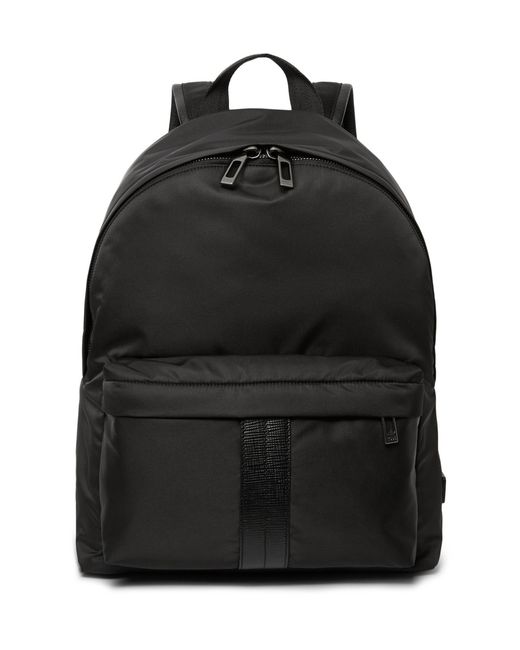 Tod's Leather-Trimmed Shell Backpack Black