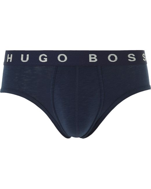 Hugo Boss Authentic Stretch-Cotton Briefs Blue