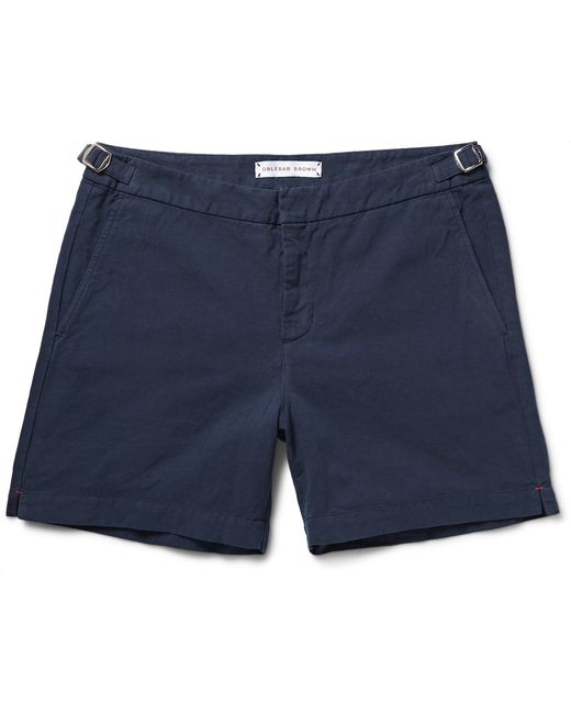 Orlebar Brown Carvin Cotton and Linen-Blend Shorts Blue