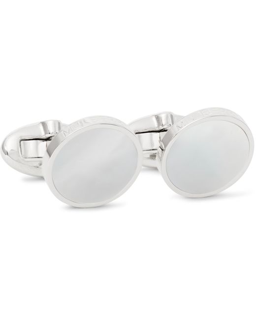Mulberry Silver-Plated Mother-Of-Pearl Cufflinks Silver
