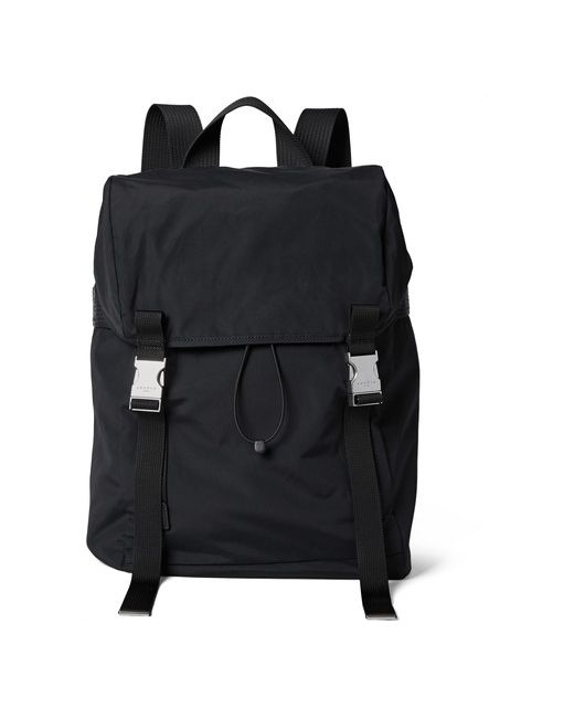 Sandro Leather And Mesh-trimmed Shell Backpack