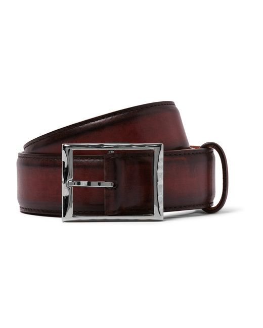 Berluti 3.5cm Polished-leather Belt