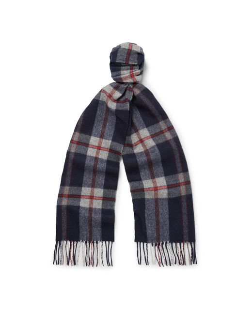 Begg & Co. Jura Checked Lambswool And Cashmere-blend Scarf