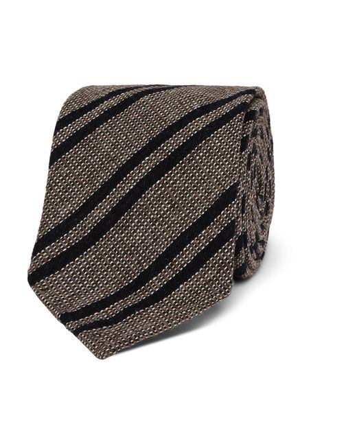 Berluti 7cm Striped Wool Cashmere And Silk-blend Tie