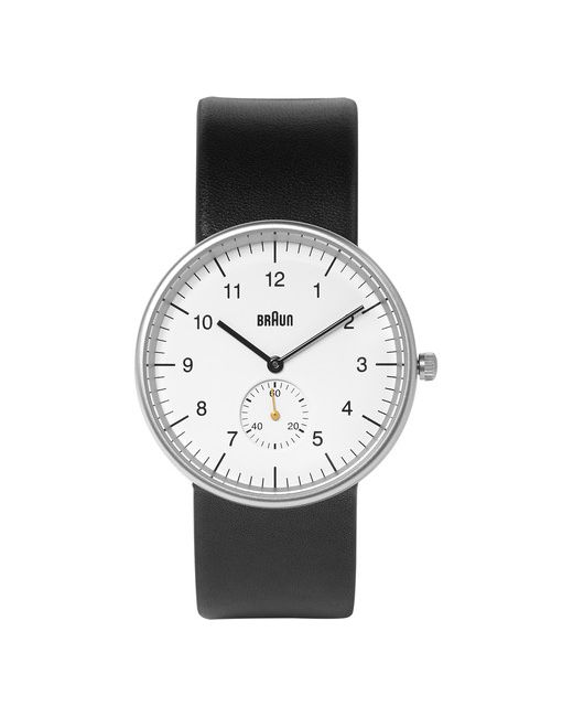Braun Bn0024 Stainless Steel And Leather Watch