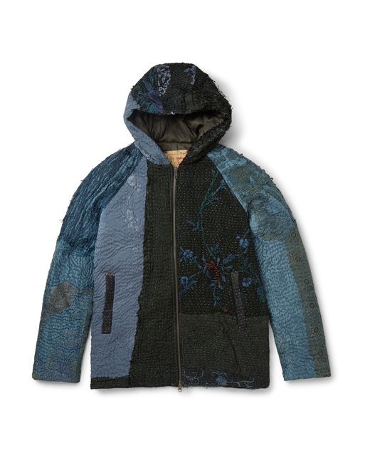 By Walid Patchwork ilk Hooded Jacket