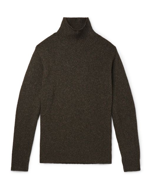 Caruso Mélange Wool and Cashmere-Blend Mock-Neck Sweater