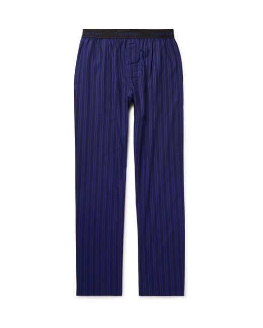 Calvin Klein Striped Cotton-Poplin Pyjama Trousers