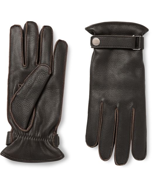Dunhill Cashmere-Lined Leather Gloves