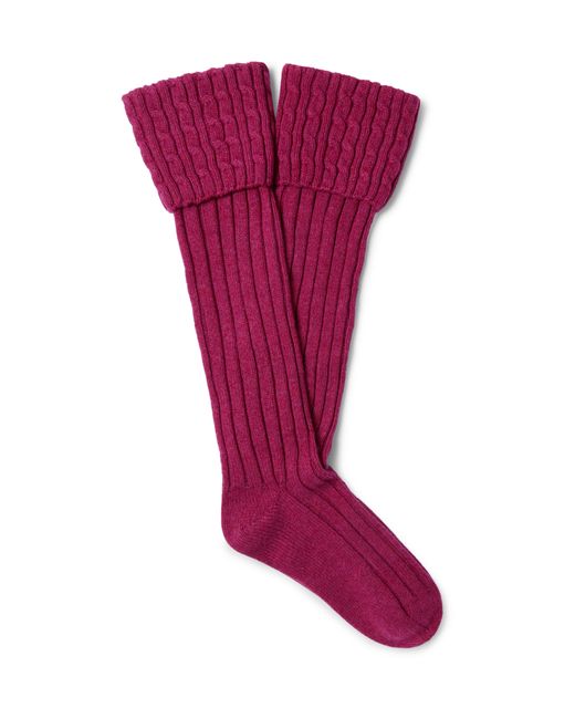 Emma Willis Cable-Knit Stretch Cashmere-Blend Socks