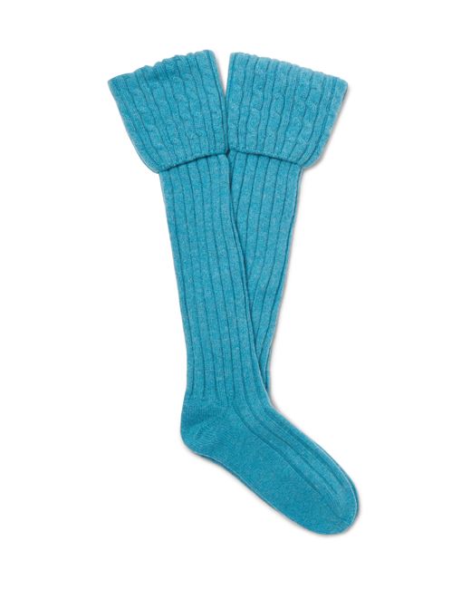 Emma Willis Cable-Knit Stretch Cashmere-Blend Socks