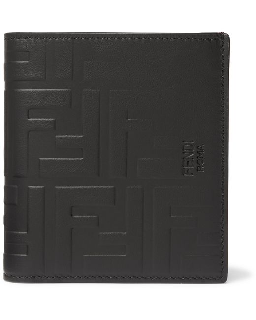 Fendi Logo-Embossed Leather Billfold Wallet