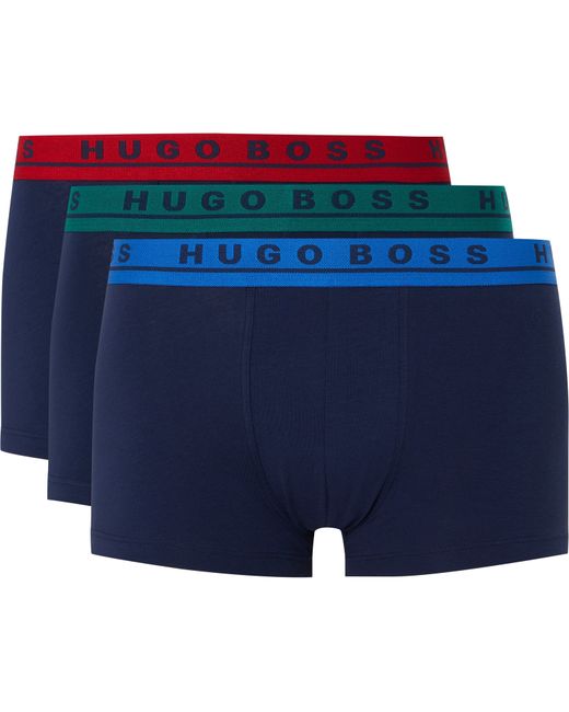 Hugo Boss Three-Pack Stretch-Cotton Boxer Briefs